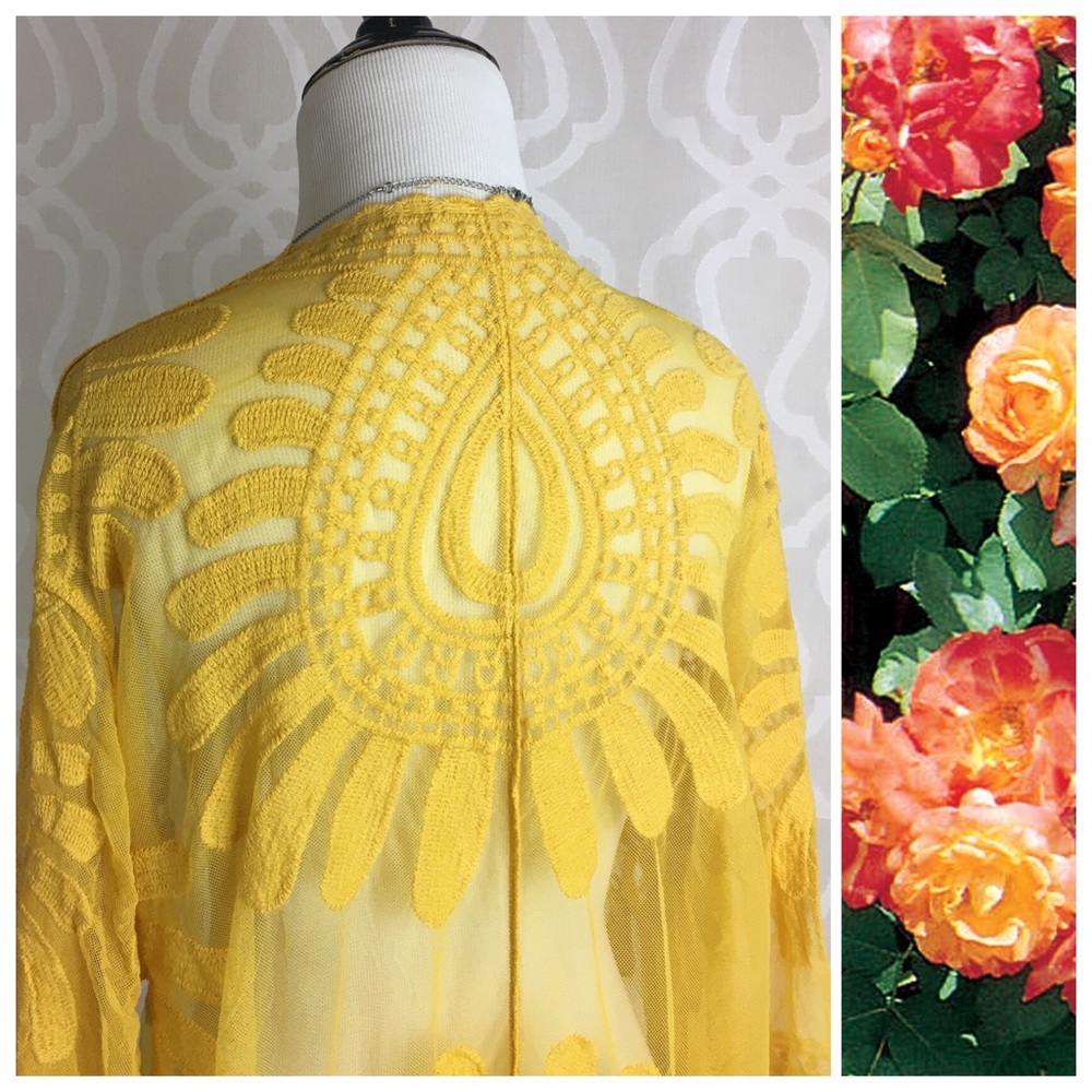 Suzanna Boho Lace and Embroidery Kimono - Picture 6 of 8